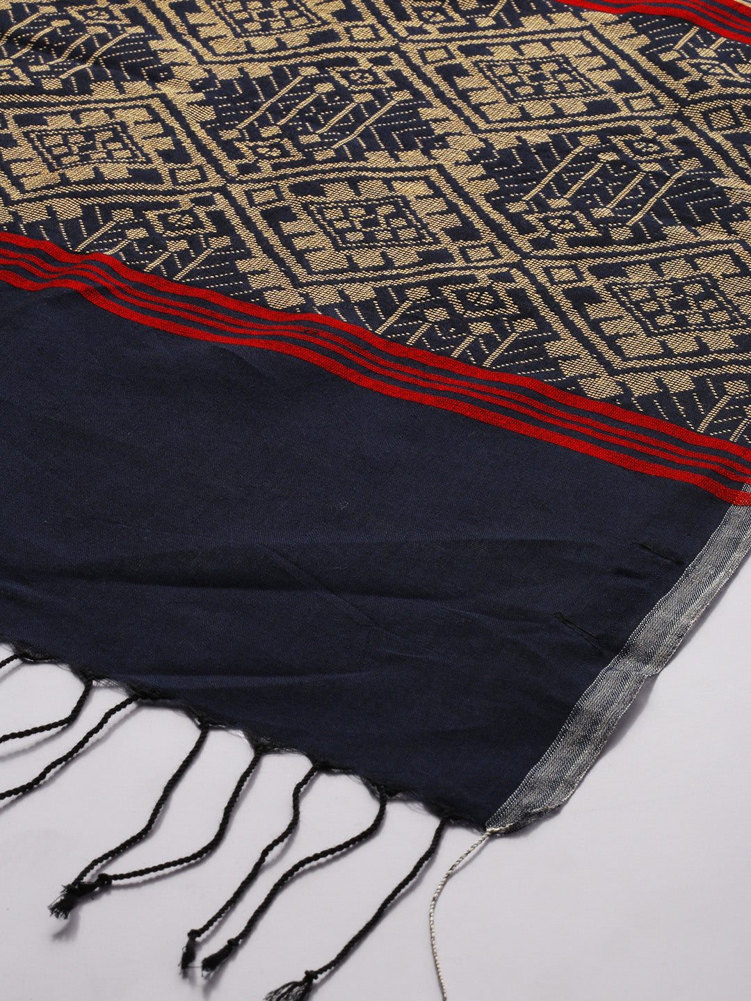 Handloom Woven  Assamese Soft Cotton Dupatta