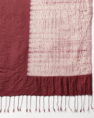 ArtEastri Maroon Hand Woven Pure Silk Shibori Stole