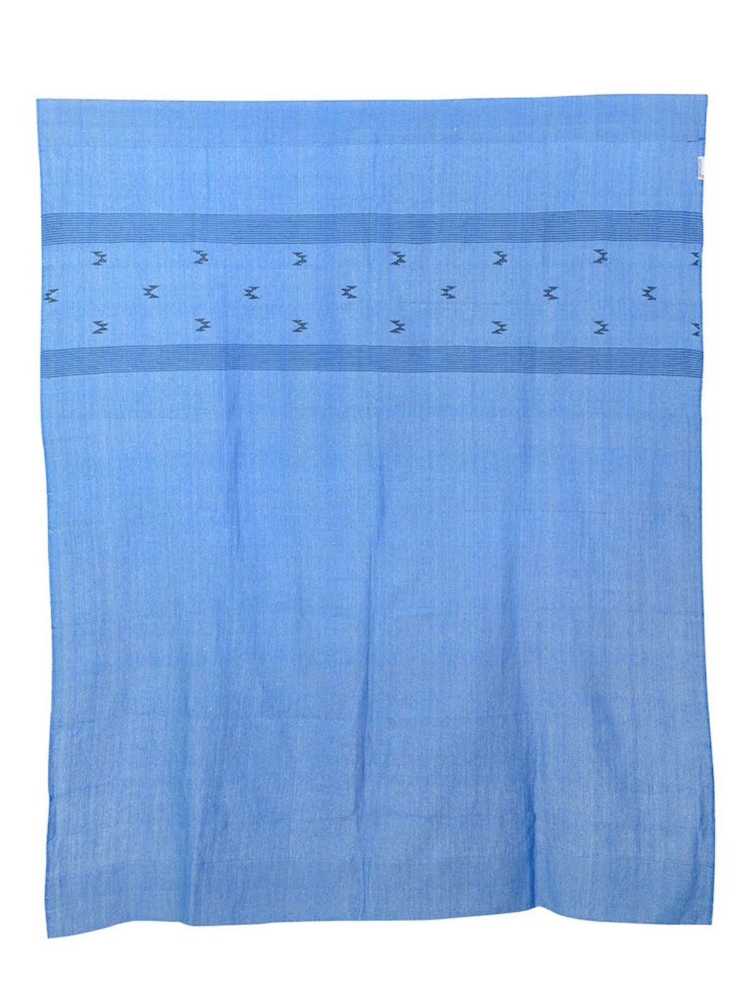 Blue Black Jamdani Cotton Curtain for home