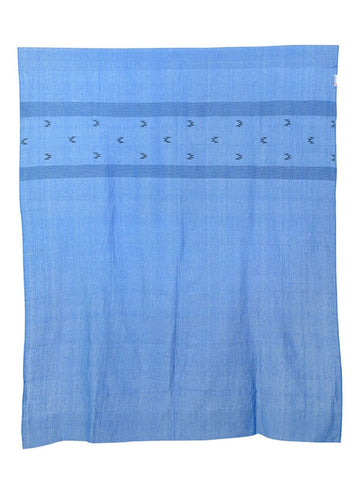 Blue Black Jamdani Cotton Curtain for home- Single Panel