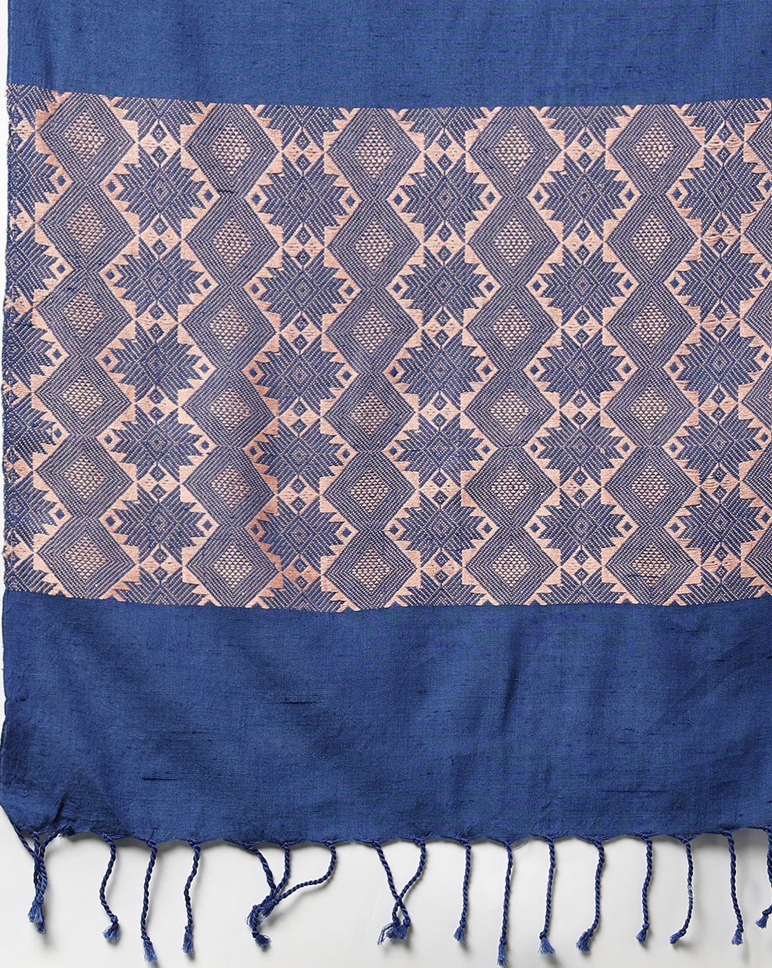 Handwoven Blue Cotton Eri Stole