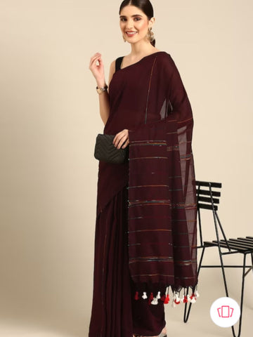 Pure Cotton Saree with Blouse piece