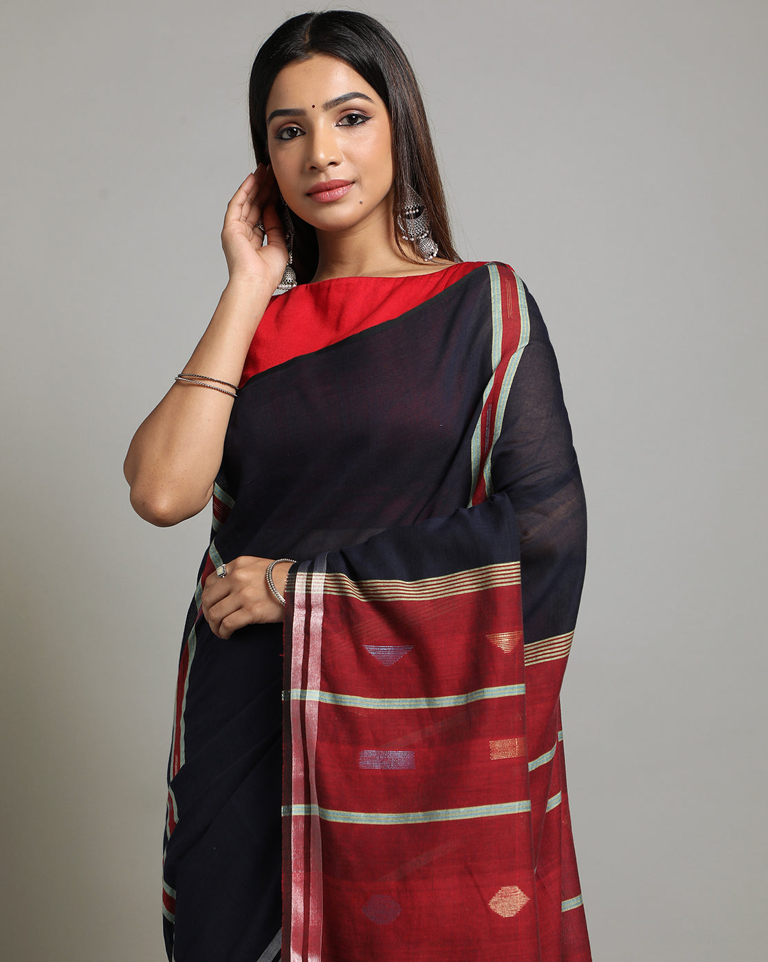 Handloom Jamdani Cotton Saree