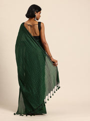 ArtEastri Green Pure Cotton Saree With Blouse Piece