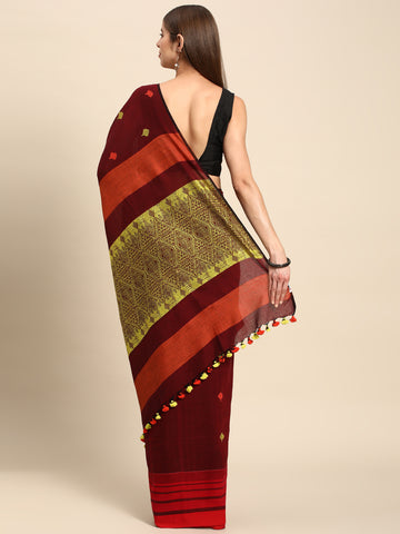 Hand woven Assamese Cotton Saree