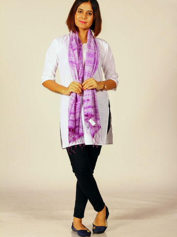 Handloom Loom Shibori  Silk Cotton Stole