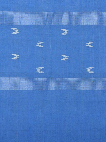 Indigo Blue Jamdani Cotton Curtain- Single Panel