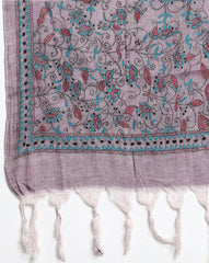 Lavender Khesh Kantha Cotton Stole