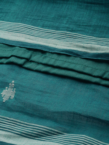 Teal Cotton Handloom Dress