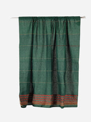 Bottle Green Khesh Kantha Cotton Curtain