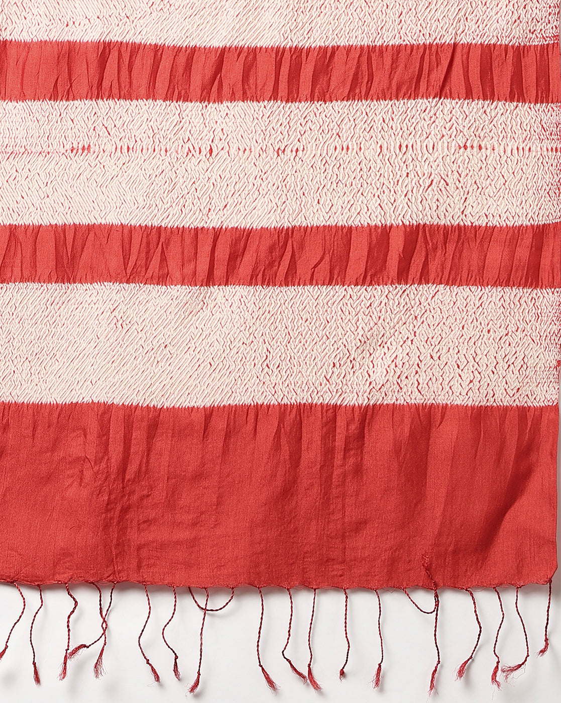 ArtEastri Red Hand woven Silk Shibori Stole