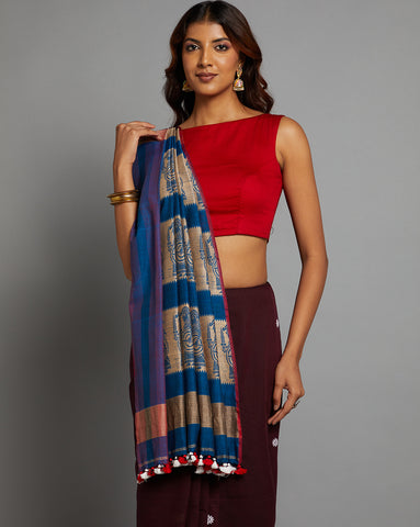Handloom Cotton Baluchari Saree