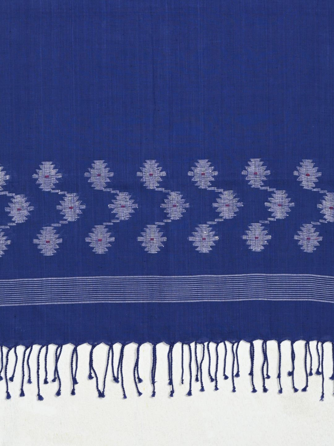 Handloom Blue Jamdani Cotton Stole