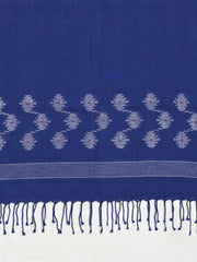 Handloom Blue Jamdani Cotton Stole