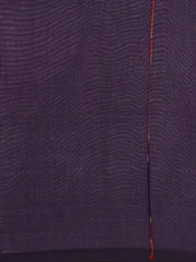 Purple Handcrafted  Cotton Saree with pompoms