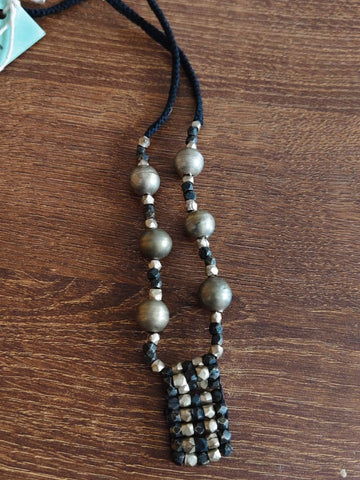 Handmade tribal silver toned neckpiece