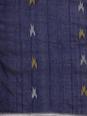 Blue & Red Handloom Cotton Jamdani Saree