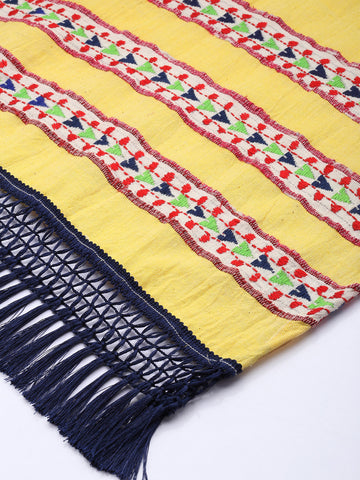 Yellow Khesh Kantha Cotton dupatta