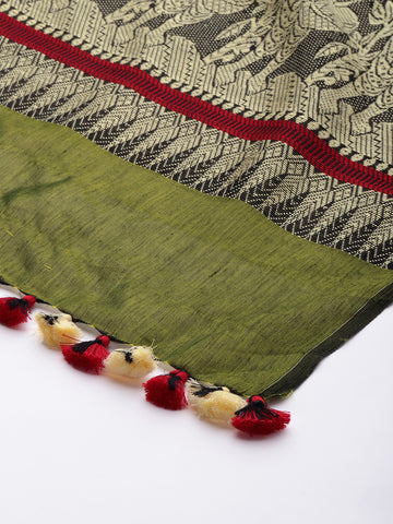 Handloom  Baluchari  Silk  Dupatta