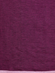 ArtEastri Handloom Purple Ghicha Pallu Kantha Stitch Saree with Blouse piece