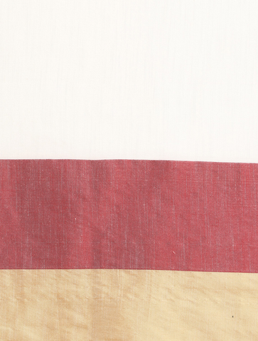 ArtEastri Colorblock Pure Cotton Saree with Blouse piece