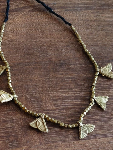 Handmade Dokra Fan Design Jewellery Set