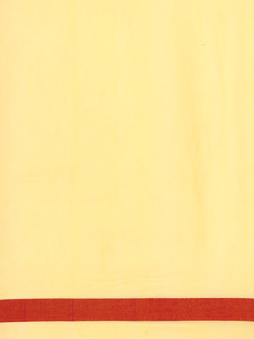 Handloom Solid Cotton Saree with Blouse Piece