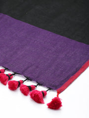 Purple & Magenta Cotton Handloom Sequins Dupatta