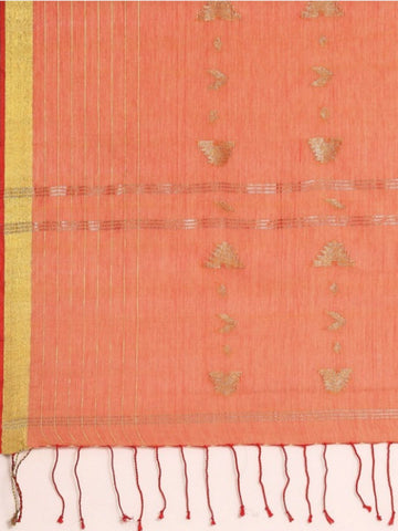 Handloom Zari buti  Jamdani Cotton Saree with blouse piece