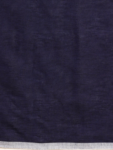 ArtEastri Handloom Blue Ghicha Pallu Kantha Stitch Saree with Blouse piece