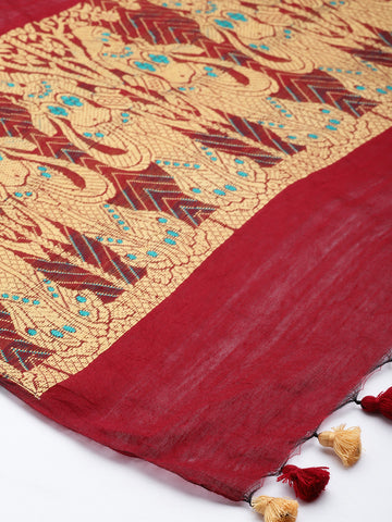Handloom Baluchari  Silk Cotton Dupatta