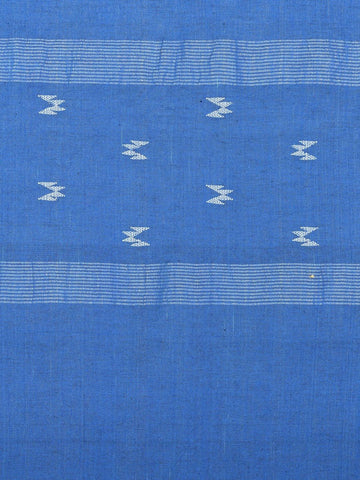 Indigo Blue Jamdani Cotton Curtain- Single Panel