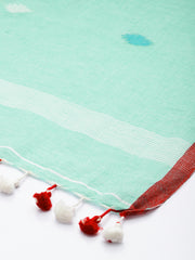 Sea Green Multi buti Jamdani Dupatta