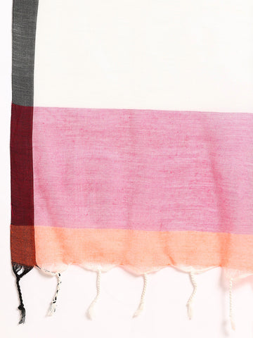 ArtEastri Colorblock Pure Cotton Saree with Blouse piece