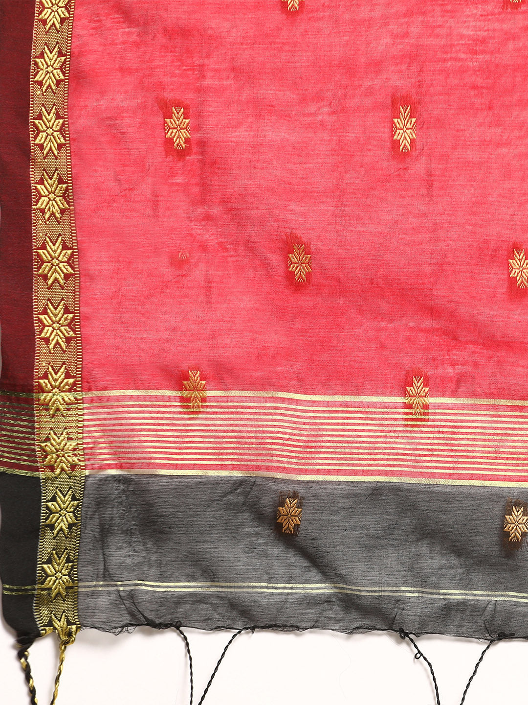 Zari Buti Silk Cotton Saree with blouse piece