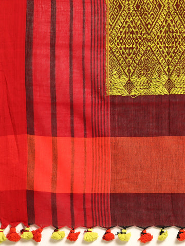 Hand woven Assamese Cotton Saree