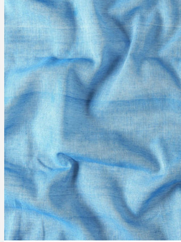 Blue Sequins Cotton Handloom Saree