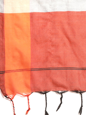 ArtEastri Colorblock Pure Cotton Saree with Blouse piece