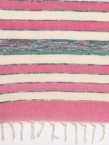 Pink Khesh Weave Pure Cotton saree