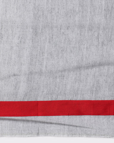 Handloom Solid Cotton Saree with Blouse Piece