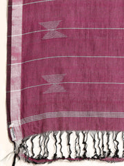 ArtEastri Green Magenta handloom Cotton Kantha Stitch Saree