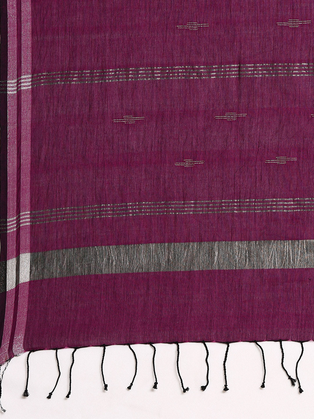 Handloom Jamdani Cotton Saree Without Blouse Piece