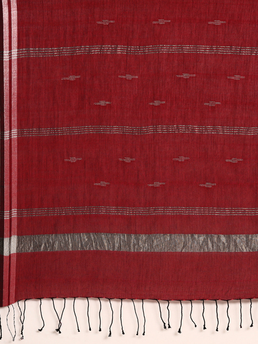 Handloom Jamdani Cotton Saree Without Blouse Piece