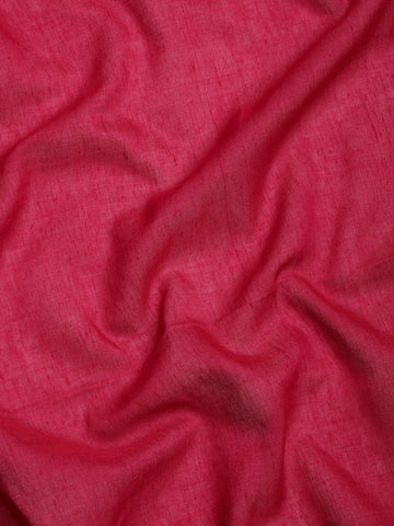 ArtEastri Maroon Magenta Solid Cotton Saree with Blouse piece