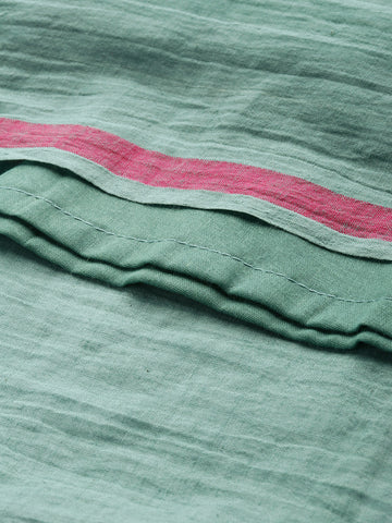 Green Cotton Handloom Dress