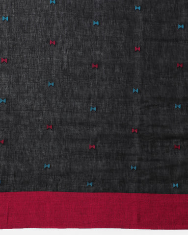 Handloom Jamdani Cotton Saree With Blouse Piece