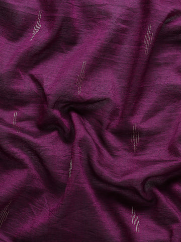 Purple Handloom Jamdani Cotton Saree