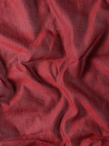 Red Black Sequins Cotton Handloom Saree