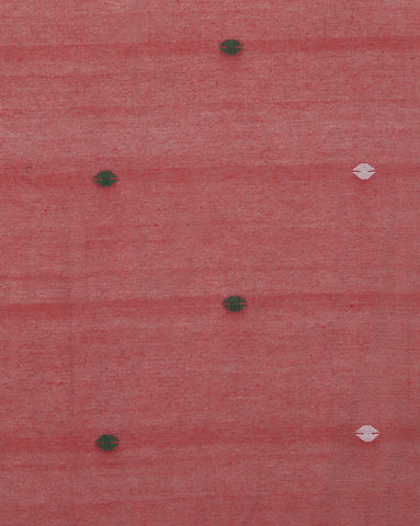 Pink Green Jamdani Cotton Saree