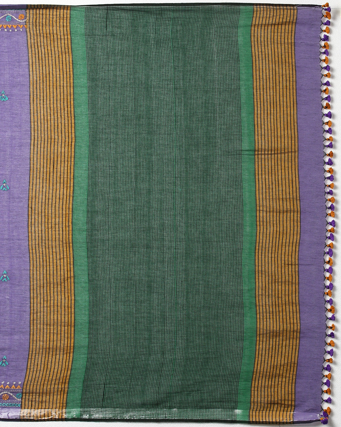 ArtEastri Handloom Violet Kantha Cotton Saree